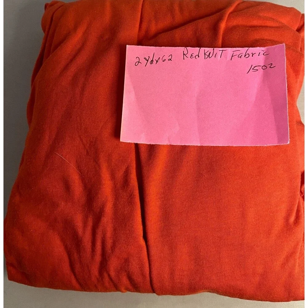 #7983 RED KNIT T-SHIRT FABRIC 1 YD X 62